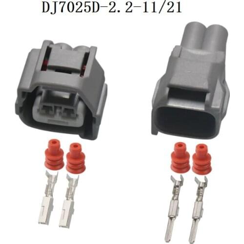 Free shipping 500 sets Sealed 2 Pin Ways 2.2mm 7283-7021-10 90980-10901 Female Waterproof Automotive Connector DJ7025D-2.2-11/21