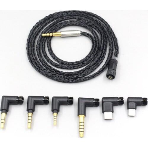 LN006947 16 Core Black OCC Awesome All In 1 Plug Earphone Cable For Denon AH-mm400 AH-mm300 AH-mm200 Beats solo2 solo3 SHP9500