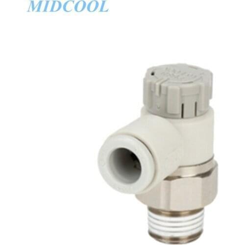 Speed Controller Valve with One-touch Fitting Elbow Type AS Series AS2201F AS2211F AS3201F AS2201F-01/02-04/06/08SA