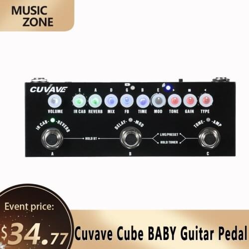 CUVAVE Guitar Effect Pedal CUBE BABY Multifunctional Electric Guitar Combined Delay Chorus Phaser Reverb Multi Effects Pedal