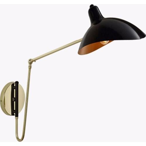 Creative Bedroom Lamp Living Room Long Arm Wall Lamp Modern Restaurant Wall Lights Study Office Personality Metal Rocker Lights