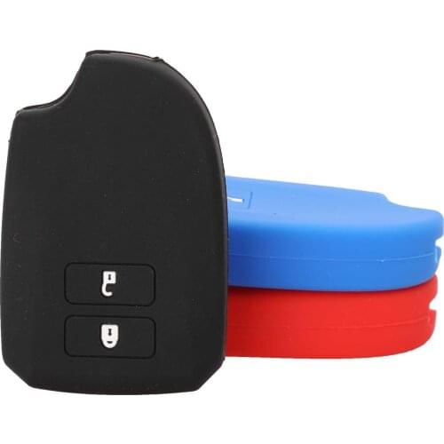 Kutery 10PCS Smart Remote Coloful Silicone Rubber Car Key Cover Case 2 Button For Toyota Vios FS Yaris Protector Replacement