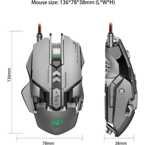 M5TE Wired Gaming Mouse Adjustable RGB Light High-quality Ergonmic Design Computer Parts for Technology Enthusiasts