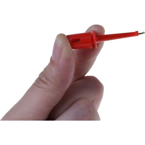 New 1 Pair Single Hook Clip Test Probe Lead Wire Mini Grabber Kit For Multimeter