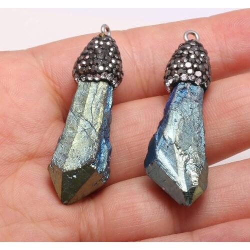 Necklace Pendant For Jewelry Making Irregular Crystal Drill Pendant Charms Necklace Handiwork Sewing Craft Accessory