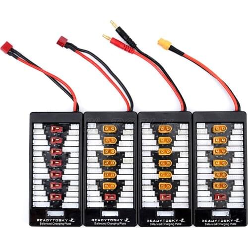 XT60 / T Parallel Charging Adapter Board 2-6s Lipo batteries Charger Plate for Imax B6 B6AC T-plug / 4.0mm banana connector