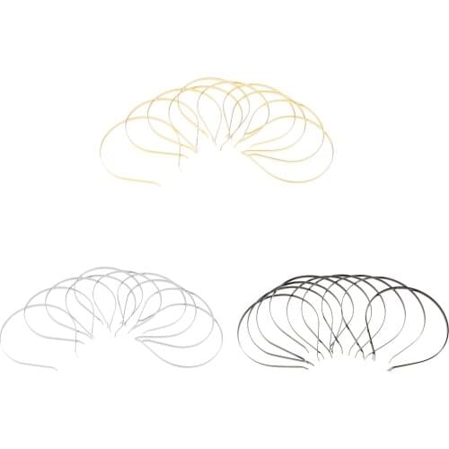 10 Pcs Plain Metal Headbands For Crafts DIY Cat Ear Headband