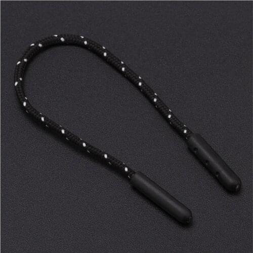 50pcs Zip Puller With string injection molding Zipper Pulls Cord Replacement fastener Slider Jacket Backpack Garment Suitcase