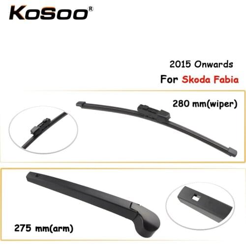 KOSOO Auto Rear Car Wiper Blade For Skoda Fabia,280mm 2015 Onwards Rear Window Windshield Wiper Blades Arm,Car Accessories