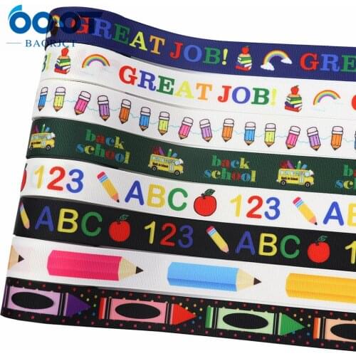 22MM 10Yards M-21610-814 Stationery Series Thermal Transfer Printed Grosgrain Ribbons,Bow Cap DIY Party Gift Packaging Materials