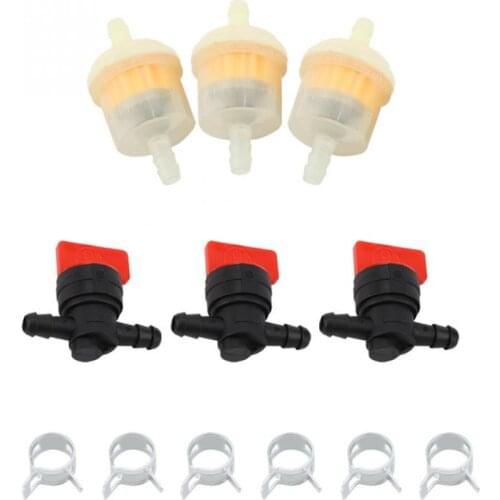 Fuel Gas Shut Off Valves Filters Clamps Garden Brush Cutter Lawnmower Accessory