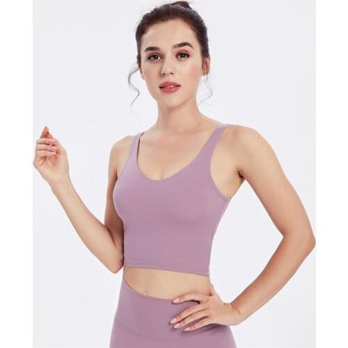 Vansydical Workout Fitness Bras Crop Top Women Vest Types Sexy U-neck Gym Yoga Racerback Padded Jogger Tanks Athletic Brassiere