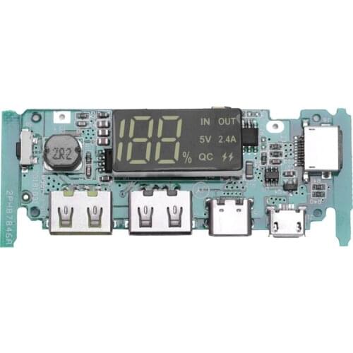Boost 5V High Pass Qc3.0 Fast Charging Press Board With Digital Power Display Mobile Power Circuit Board