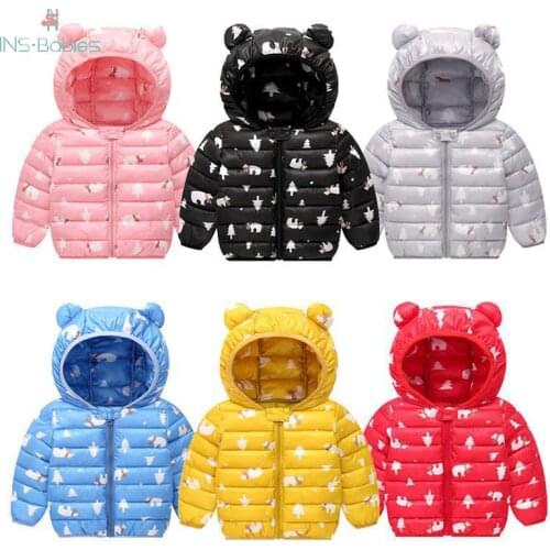 Winter Jackets Girls Autumn Children Cotton Padded Clothes for boys and girls candy color Waterproof baby boys clothes Kids Coat