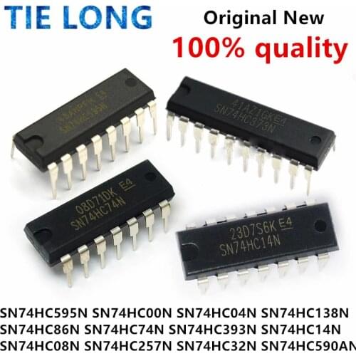 10PCS SN74HC595N DIP16 DIP 74HC595N 74HC595 DIP-16 SN74HC257N 74HC257 SN74HC393N 74HC393 SN74HC590AN 74HC590 SN74HC590N 74HC590N