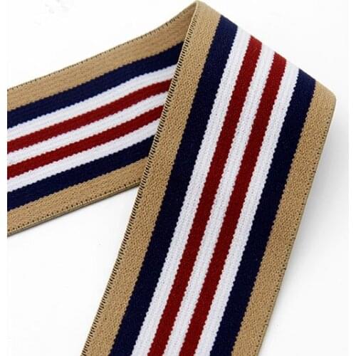 10yards Size 4CM New Style Stripe High Quality Fashion Waist Binding Webbing Sewing Elastic Band For Garment DIY Accessories