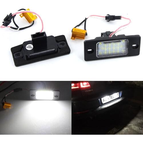 2pcs LED Number License Plate Light Lamp Error Free 1J5943021D 1J5943021A for VW Bora Golf 4 5 Wagon Passat Tiguan Touareg Mk1