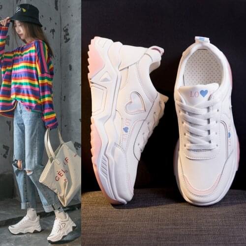 2020 Fashion Women Vulcanized Shoes Sneakers Ladies Lace-up Casual Shoes Breathable Canvas Lover Shoes Plus Size Casual Shoes