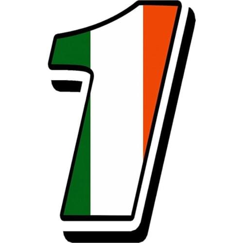 Creative Racing Numbers Vinyl Ireland Flag 3D Car Stickers Windshield Bumper Motorcycle Decal Cover Scratches Waterproof PVC