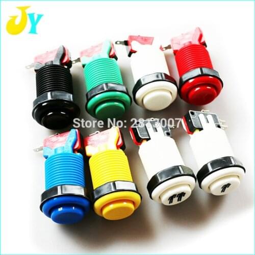 50pcs Push Button American Style Arcade button Switch Button Durable Multicade DIY MAME Jamma Game Parst