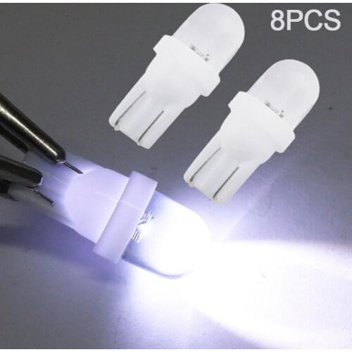 8-piece 12V 5W T10 W5W Cold White Led Car Side Wedge Reading Lamp Car Light-emitting Diode Width Direction indicator lamp Readi