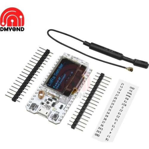868MHz/915MHz ESP32 LoRa 32 0.96 Inch 128x64 Oled Wifi BLE Li-Po Module IOT with Antenna For Arduino Electronic Diy Kit PCB