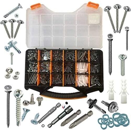 995 Pieces 24 Types Screw Dowel Nut And Washer FULL Set Organizer Box included