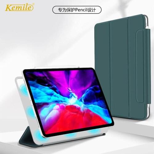 For iPad Pro 11 12.9 Inch 2020 Case Secure Magnetic Smart Case for 12.9 inch iPad Pro 11 Case with Pencil Holder 2th Generation
