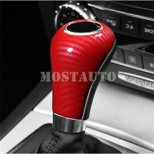 For Benz E Class W211 W212 C207 ABS Console Gear Shift Knob Trim Cover 2006-2012 Red/Black Car Decor Car Accessories Interior