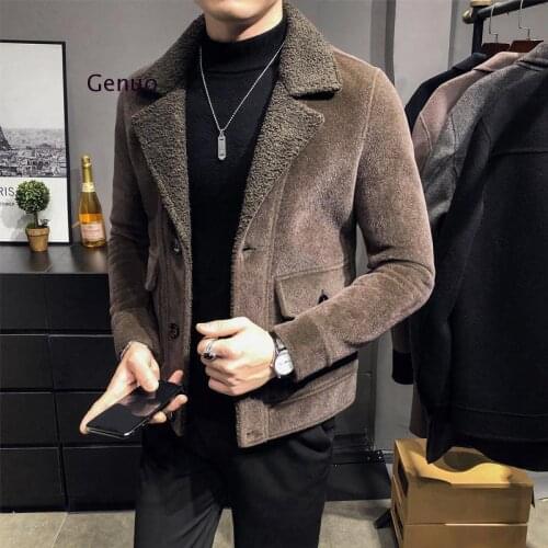 Mens New Style Woolen Coat Autumn Woolen Jacket Mens Tweed Coat Manteau Homme Hiver Winter Coat Slim Fit Men Abrigo Largo Hombre