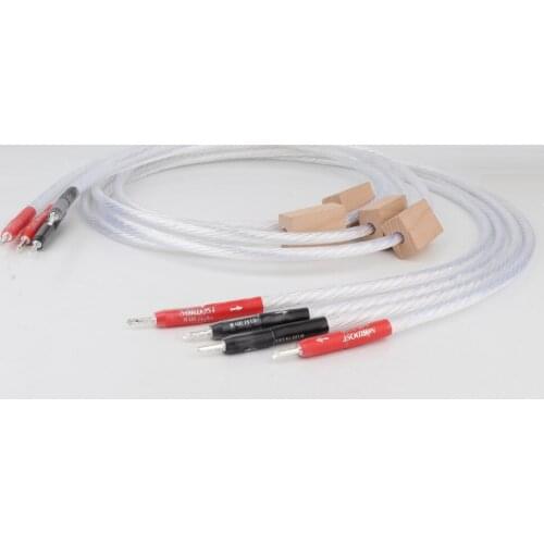 Hifi Audio Odin Silver Plated OFC Speaker Cable Cord Hi-end Loudspeaker Interconnect Cable Silver Plated BFA Connector Cable