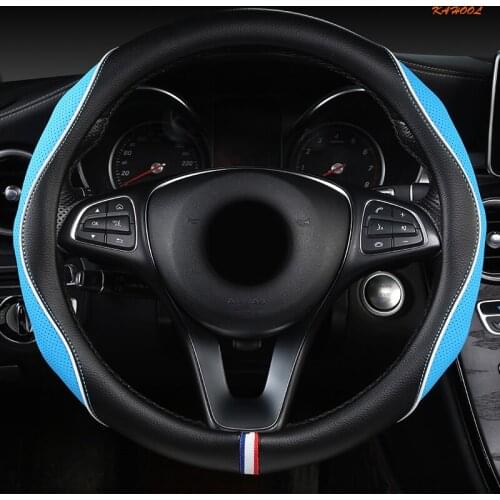 KAHOOL Leather Car Steering Wheel Cover For Opel Astra J G Insignia Zafira a b Corsa d Mokka Vivaro Meriva