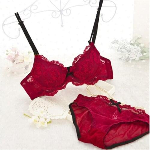 Sexy Bra Women Lingerie Set Floral Lace Bralette Plus Size 3/4 Cups Underwire Padded Push Up Seamless Underwear Suit