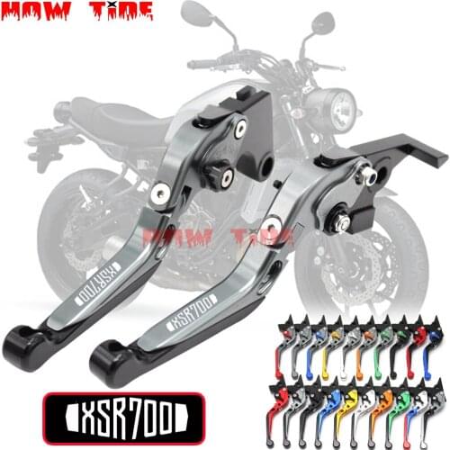 !!!Logo XSR700 For Yamaha XSR 700 XSR700 2016-2018 CNC Adjustable Folding Extending Motorcycle Brake Clutch Lever