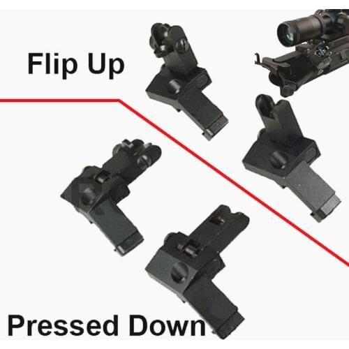 Metal Folding Machine Sight 45 Degree Tilt Angle Front Sight Long Foot Sight Front and Rear Sight