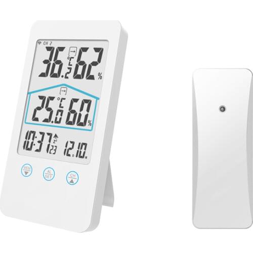 Touch Screen Weather Station Outdoor Forecast Sensor Backlight Thermometer Hygrometer Wireless Weather Station Digital LCD