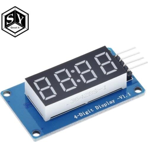 1PCS TM1637 4 Bits Digital LED Display Module For arduino 7 Segment 0.36Inch Clock RED Anode Tube Four Serial Driver Board Pack