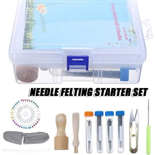 New Needle Felting Starter Set Wool Felt Tools Mat DIY Making Craft Supply Handcraft Felting Fabric Materials