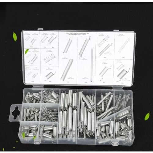 200pcs/box Spring Set With Storage Box Accessories Extension Compression Coil Portable Hardware Tool Spring Set