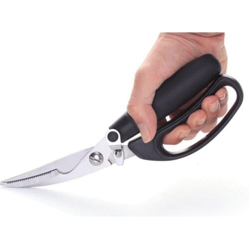 Stainless Steel Multifunctional Kitchen Scissors Powerful Poultry Shears Spring Loaded Chicken and Duck Bone Seafood Scissors