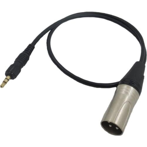 H7JA 60cm Length 3.5mm to XLR Balanced Cable Adapter Cable Anti-aging Prevent External Interference Compatible with UWP V1/D