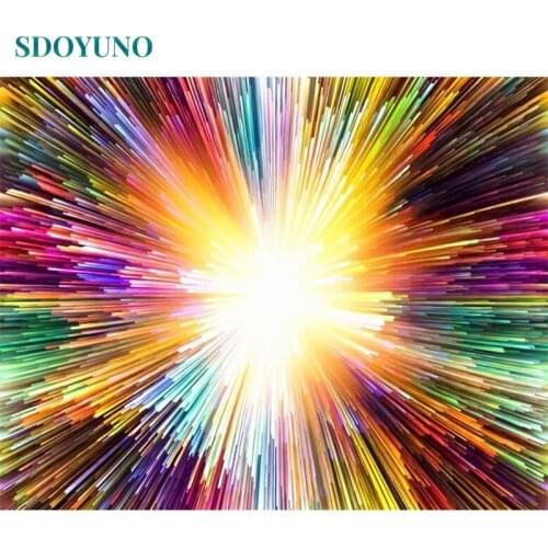 SDOYUNO 60x75cm Oil Paint By Numbers Frameless DIY Abstract Painting By Numbers Kits Digital Hand Painting On Canvas Home Decor