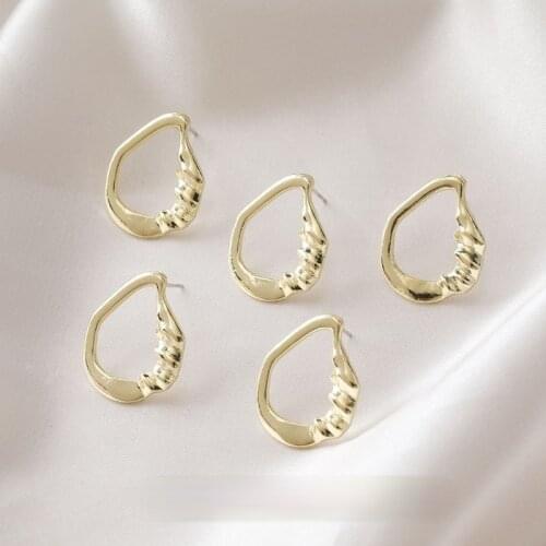 Alloy irregular water drop diy earrings earrings hand-made material accessories 10PCS