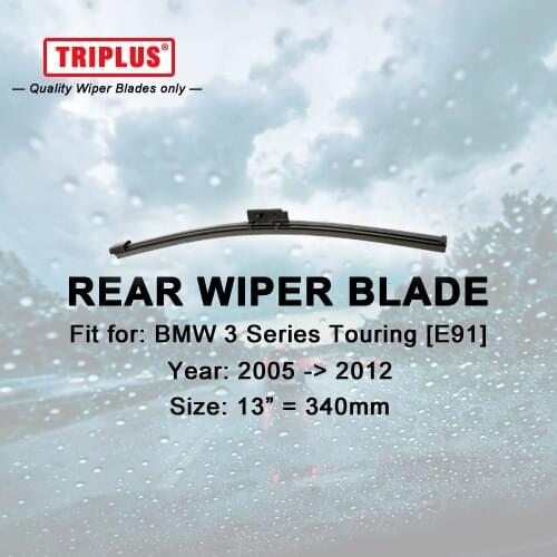 Rear Wiper Blade for BMW 3 Series Touring E91 (2005-2012) 1pc 13" 340mm,Car Rear Windscreen Wipers,Back Window Windshield Blades