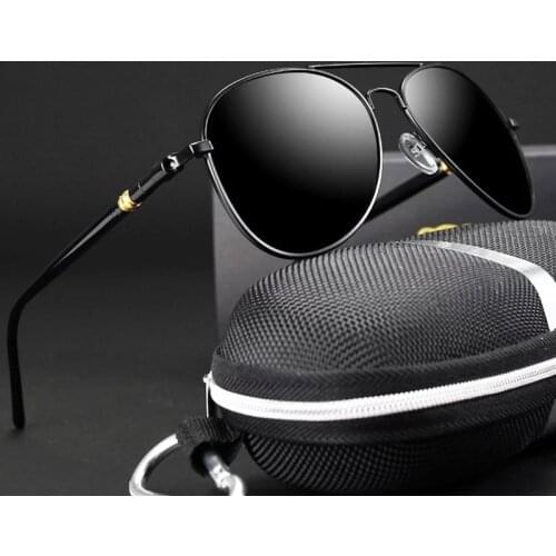 Polarized Sunglasses Men Driving Glasses Black Pilot Sun Glasses Brand Designer Male Retro Sunglasses For Men/Women