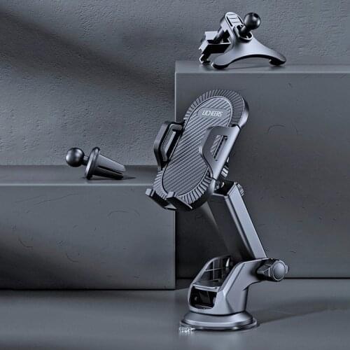 Universal Mobile Phone Holder for Car Carbon Fiber Vehicle Mounts No Magnetic GPS Bracket Black Holder for Vehicles