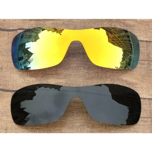 Vonxyz 2 Pieces Ruby Mirror & Grey Green Polarized Replacement Lenses for-Oakley Antix Frame