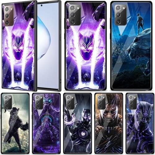 Marvel Black Panther Tempered Glass For Samsung Galaxy Note 20 Ultra 10 9 8 Plus Lite A70 A50 A40 A30 A20 A10 Phone Case