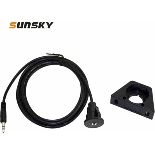 1m Car Truck Dashboard Flush Mount 3.5mm 1/8 AUX Audio Jack Extension Cable Kit