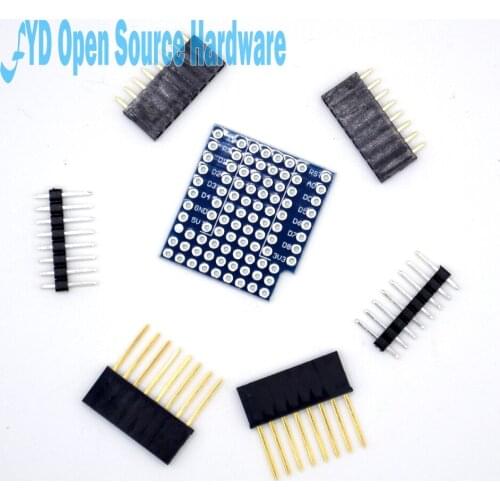 1PCS ProtoBoard Shield for D1 mini Breadboard Expansion Shield double sided perf board Compatible